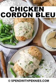 Ham and swiss cheese is rolled into a thin chicken breast and baked to perfection in this easy chicken cordon bleu recipe. Oven Baked Chicken Cordon Bleu Easy To Make Spend With Pennies
