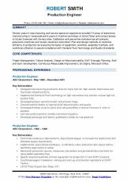 Production Engineer Resume Samples Qwikresume