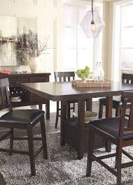 Haddigan Counter Height Dining Room Extension Table Dark Brown In 2020 Brown Dining Room Brown Dining Room Set Counter Height Dining Table
