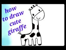 رسم كرتون سهل وبسيط رسم زرافة كرتون Drawing Cartoon Giraffe Step By Step Youtube Cartoon Drawings Cute Giraffe Drawing For Kids