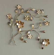 Learn how to apply gold metal leaf on large wall art flower stencils from royal design studio. Metal Wall Flower Art Ideas On Foter