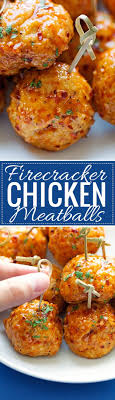 Firecracker Chicken Meatballs Recipe Little Spice Jar Recipes Chicken Meatball Recipes Food