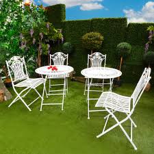 Whether it is a vintage finish in shades of white or more formal with black, your. White Round Wrought Iron Garden Table