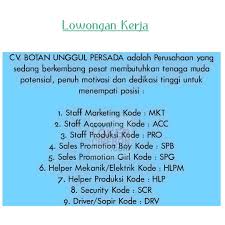 Hubungi kami nuger rent car call 085759752047. Lowongan Kerja Pabrik Cirebon Lokerkarta Com