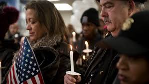 Memorial vigil for officer Doss