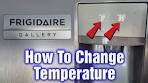 How To Set Temperature Frigidaire Gallery Refrigerator