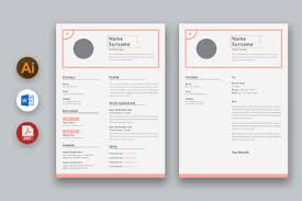 The cover letter template we provide is in microsoft word and adobe pdf forms and we edit it according to our customer's needs. Ms Word Resume And Cover Letter Template Grafico Por Inpixell Studio Creative Fabrica