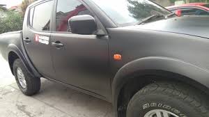 Sticker mobil hijau doff & motors diskon s.d. Wrapping Stiker Mobil Mitsubishi Strada Triton Hitam Doff Premium Mangele Stiker 081227722792 Stiker Mobil Bandung Mangele Wrapshop