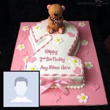 Thank you for choosing our best online greetings cards maker website enjoy creating names with online name editor. Cute 2nd Birthday Cake With Name