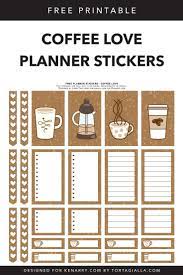 free printable planner stickers for coffee lovers ideas for the home