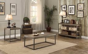 Fast dispatch from sk designer living hellofurniture luxo exclusive discount with. Homelegance Daria Coffee Table Set Weathered Wood Table Top With Metal Framing 3224 Occasional Set At Homelement Com
