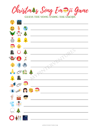 Listen to this holiday playlist of favorite christmas songs. Christmas Song Emoji Game My Pinterventures