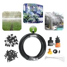Cheap, quick, and no pvc pipes! Diy Misting System 50ft Misters Cooling Outdoor System Irrigation Sprinkle With 20pcs Misting Nozzles 3 4 And 1 2 Faucet Connector Each 1pc Universal Adapter For Patio Garden Greenhouse Buy Online In Antigua And Barbuda At