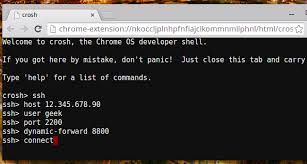 How To Use Ssh Tunnelling On Chrome Os Chromebook Connection Being Used