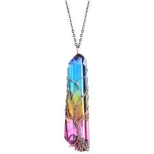 Wholesale Tree Of Life Rainbow Crystal Copper Wire Wrapped Etsy Quartz Pendant Necklace Crystal Stone Jewelry Healing Quartz