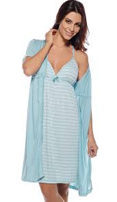 Camisola Longa Com Robe Para Maternidade Jogo De Camisola Pos Parto Com Robe Danka 5357 5358 Intima Store Roupas Femininas Camisola Gestante Roupas De Gravidez