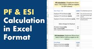 Do you know how your employees' provident contribution will earn interest rate? Pf Esi Calculation Excel Format 2021 Download