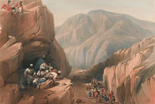 British army's vulnerable passage through Baluchistan's narrow passes