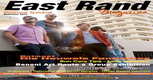 Promotional discount cannot be redeemed for cash or credit. East Rand Magazine