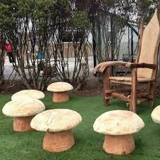 Storytelling Mushroom Stools Storytelling Chairs Furniture Natural Playground Mushroom Stool Garden In The Woods