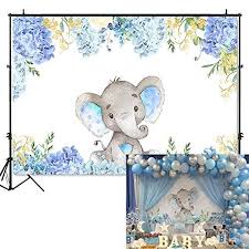 Mehofoto Boy Elephant Baby Shower Backdrop Light Blue Flo Https Www Baby Blue Elephant Baby Shower Elephant Birthday Party Elephant Baby Shower Theme Boy