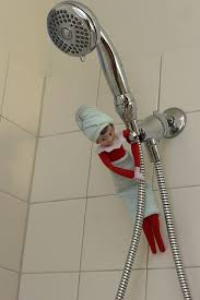 Elf In The Shower With Towel On Head Elf Elf On The Shelf Naughty Elf