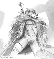 abs andromorph anthro blaidd (elden ring) boc the seamster canid  canine canis cape cape only clitoris clothing elden ring fritzbonn  fromsoftware furry gay genitals hi res intersex low-angle view