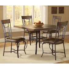 Granada Square Dining Table Amp Chairs By Hillsdale Furniture Wrought Iron Wooden Square Chai Dining Table In Kitchen Dining Room Sets Square Dining Tables