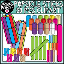 Turn popsicle sticks into fish. Popsicle Sticks Counting Clipart For Math Clip Art Clip Art Freebies School Clip Art