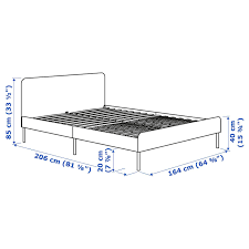 Slattum Kladd Sangstomme Knisa Ljusgra 160x200 Cm Sangramar Ikea Huvudgavel