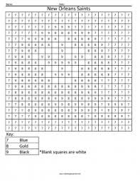 I use this and love it, thought i'd share it for others to see. New Orleans Saints Color By Number Coloring Squared