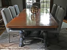 72 dining table old vintage bicycle base reclaimed wood top unique. Copper Rectangle Table Top Traditional Antique Wood Table Base 81