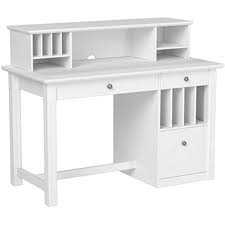 Amazon Com Walker Edison Furniture White Wood Deluxe Storage Computer Desk With Hutch Furniture Decor Writing desks, with drawers for minimal storage, are easy to place anywhere and are perfect for your laptop.