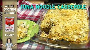 This classic tuna noodle casserole recipe combines tuna, egg noodles, cream of mushroom soup, peas, and cheddar cheese to make a creamy comforting casserole with a crunchy crumb topping. Why Was The Tuna Noodle Casserole The Quintessential Dish Of The 1950s Youtube