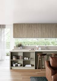 Natural Kitchen Residential Furniture Laminate Doors Cabinetry
