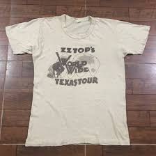 Band Tees Tour Tee Rare Zz Top World Wide Texas Tour 1976 Size L 126