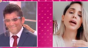 Angelo Fukuy en En boca de todos se quiebra al escuchar el amoroso saludo  de su novia Wendy Dyer