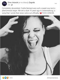 Dino Jelusić objavio tužnu vijest: 'Potpuno sam uništen, bila je predivna  duša. Prokleti karcinom'