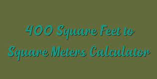 Notice that this is the same as the area conversion: 400 Square Feet To Square Meters Calculator Simple Converter
