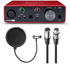Interface or interfacing may refer to: Amazon Com Focusrite Scarlett Solo Usb Audio Interface 3rd Gen With Pop Filter Xlr Xlr Cable Bundle Musical Instruments