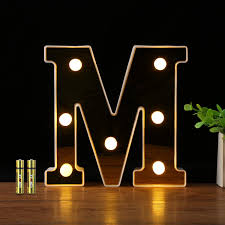 Shop for cheap wedding decorations? Honphier Letter Lights Decorative Led Alphabet Lights Golden Color Marquee Decoration Light Up Sign Night Light Battery Operated For Birthday Party Wedding Holiday Bar Home Bedroom Decor M Buy Online In Cayman