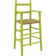 Le jaune reste très chic pas du tout un jaune criard. Chaise Haute Pour Enfant En Bois Vert Assise En Paille Boisnature L