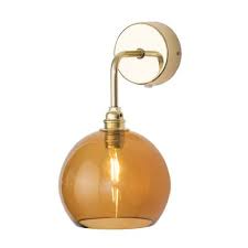 All wall lights ip & safety approved. Modern Single Wall Light With Orange Translucent Glass Globe Shade