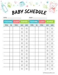 methodical baby care chart printable baby feeding chart