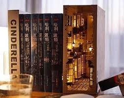Mystery Steampunk Alley Book Nook Shelf Insert Diorama Ready To Go In 2020 Wooden Diy Book Nooks Model Building Kits