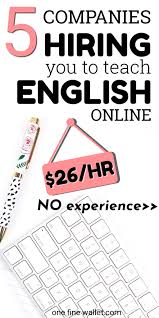 5 Online English Teacher Jobs Without Experience Upto 26 Hr One Fine Wallet English Teacher Jobs Jobs For Teachers Teaching English Online