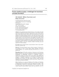 Providing broad spectrum of medical products for patients and health professionals, nurses and doctors. Pdf Future Medical Supply Challenges For Business Concept Formation