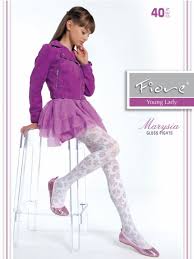 Looking for good quality floral pattern pantyhose at the lowest prices? Fiore Elegant Childrens Tights With Floral Pattern Marysia 40 Denier