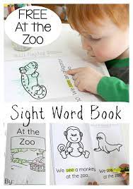 Sight word worksheets are great activities; Zoo Emergent Reader Sight Word Book Still Playing School
