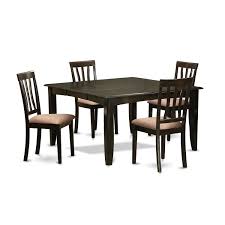 East West Furniture Pfan5capc 5 Pc Dining Settable With Leaf And 4 Kitchen Chairs Find Solid Wood Dining Set Square Dining Table Set Square Dining Tables